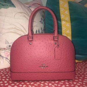 Coach MINI SIERRA SATCHEL Pink Ostrich